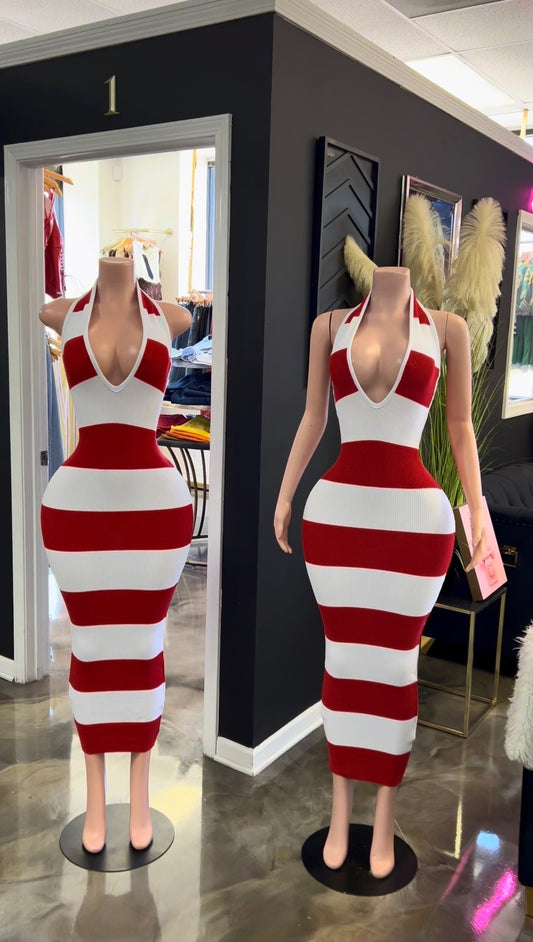 Need U Bad Ribbed Lace Up Dress