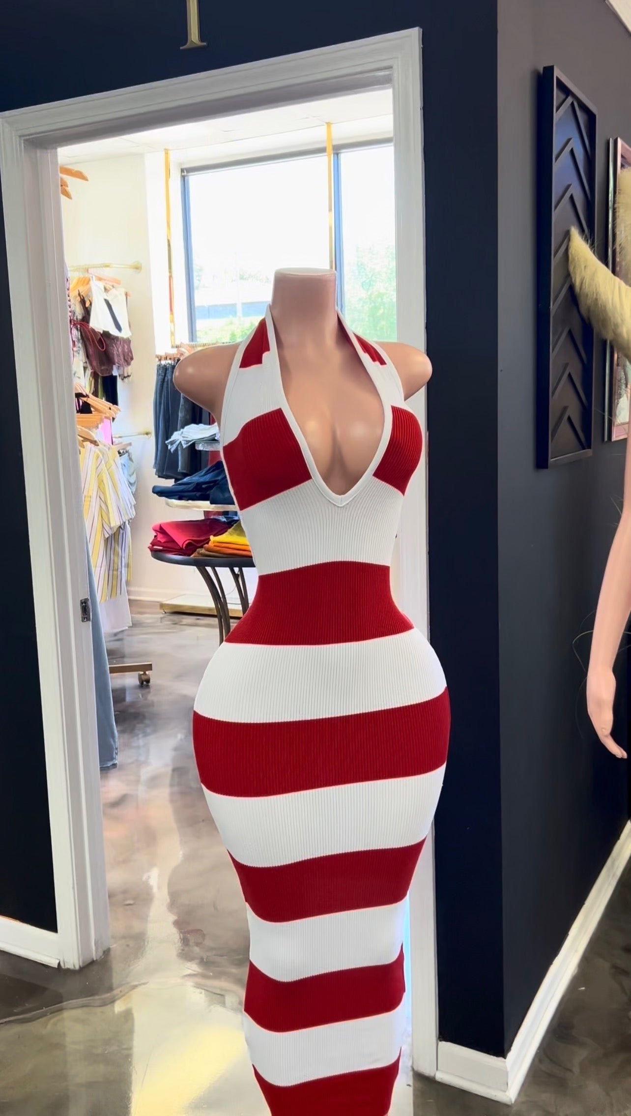 Need U Bad Ribbed Lace Up Dress