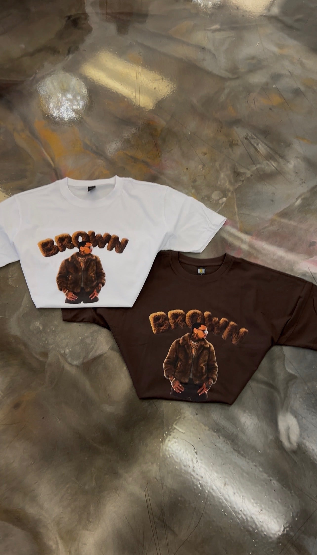 Brown & White Shirt