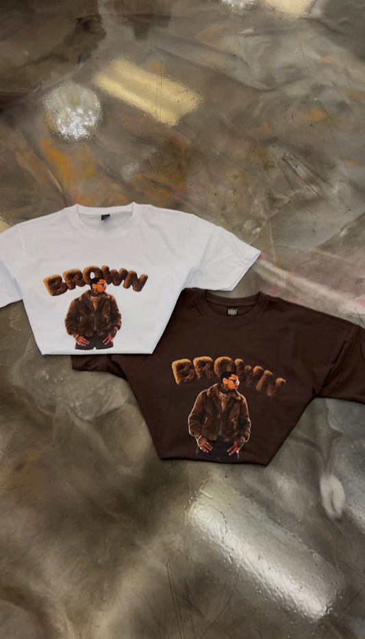 Brown & White Shirt