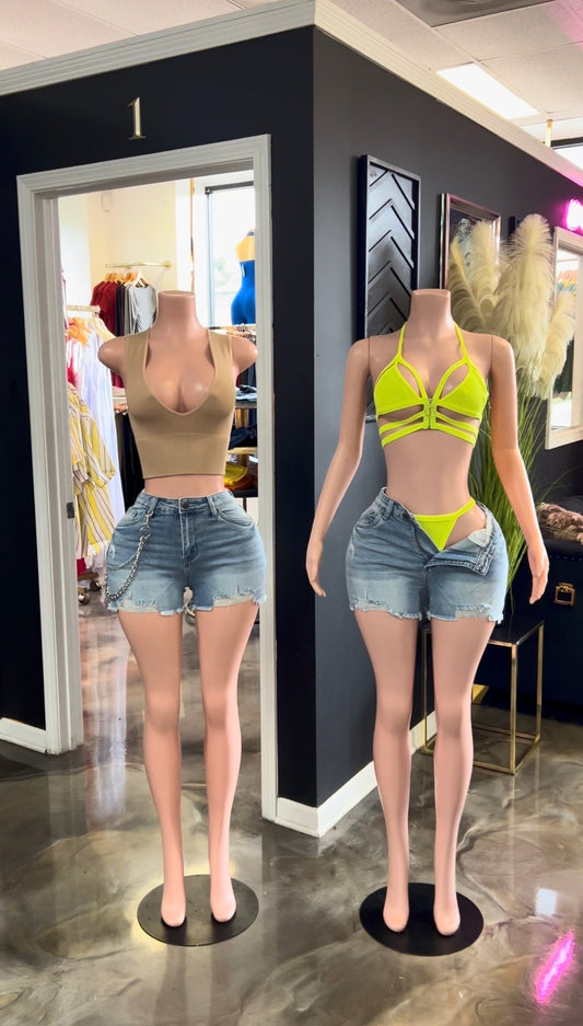 Add It Up Denim Shorts