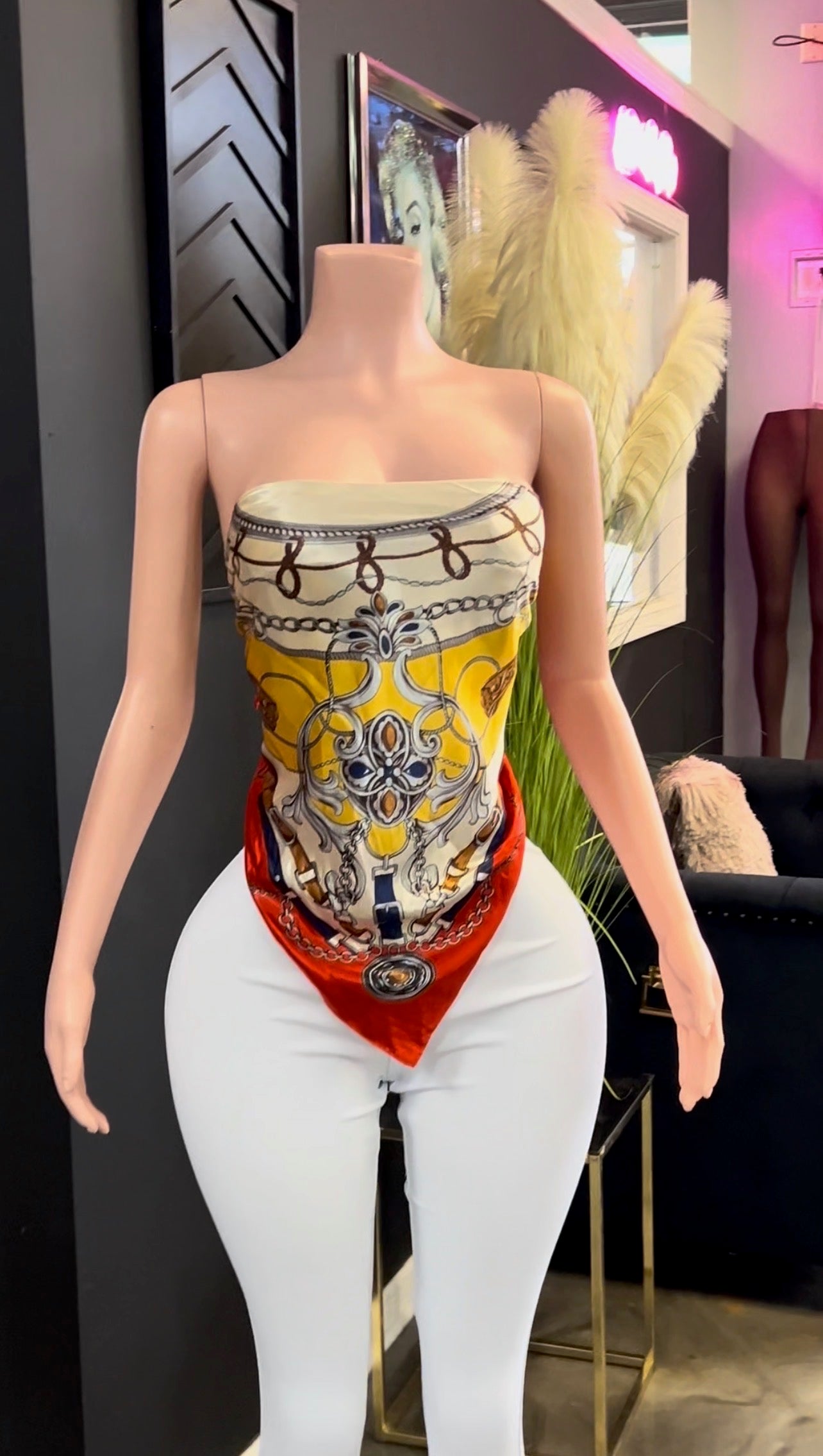 Take A Minute Scarf Top