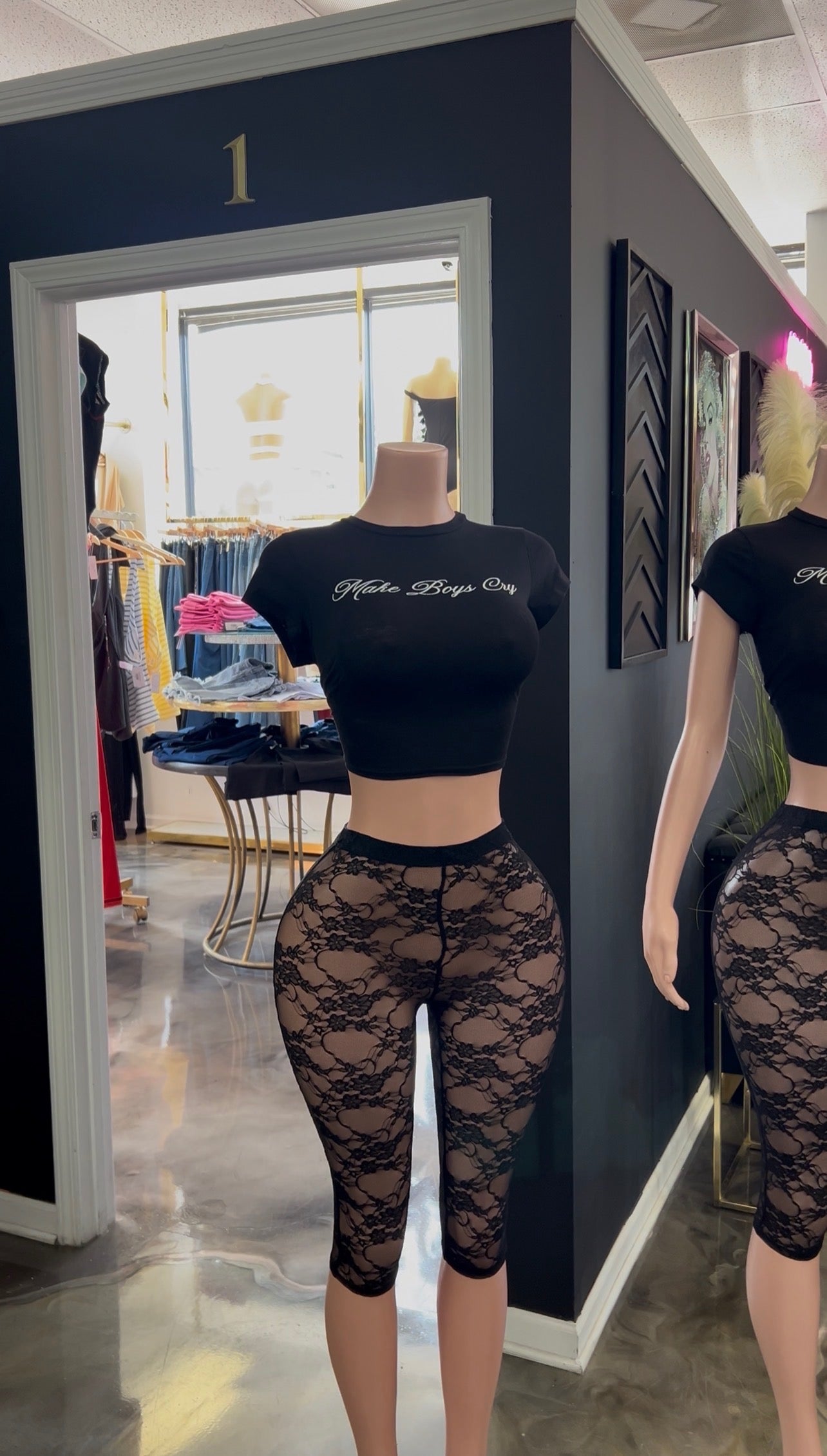 Dead Fresh Mesh Lace Capri Leggings