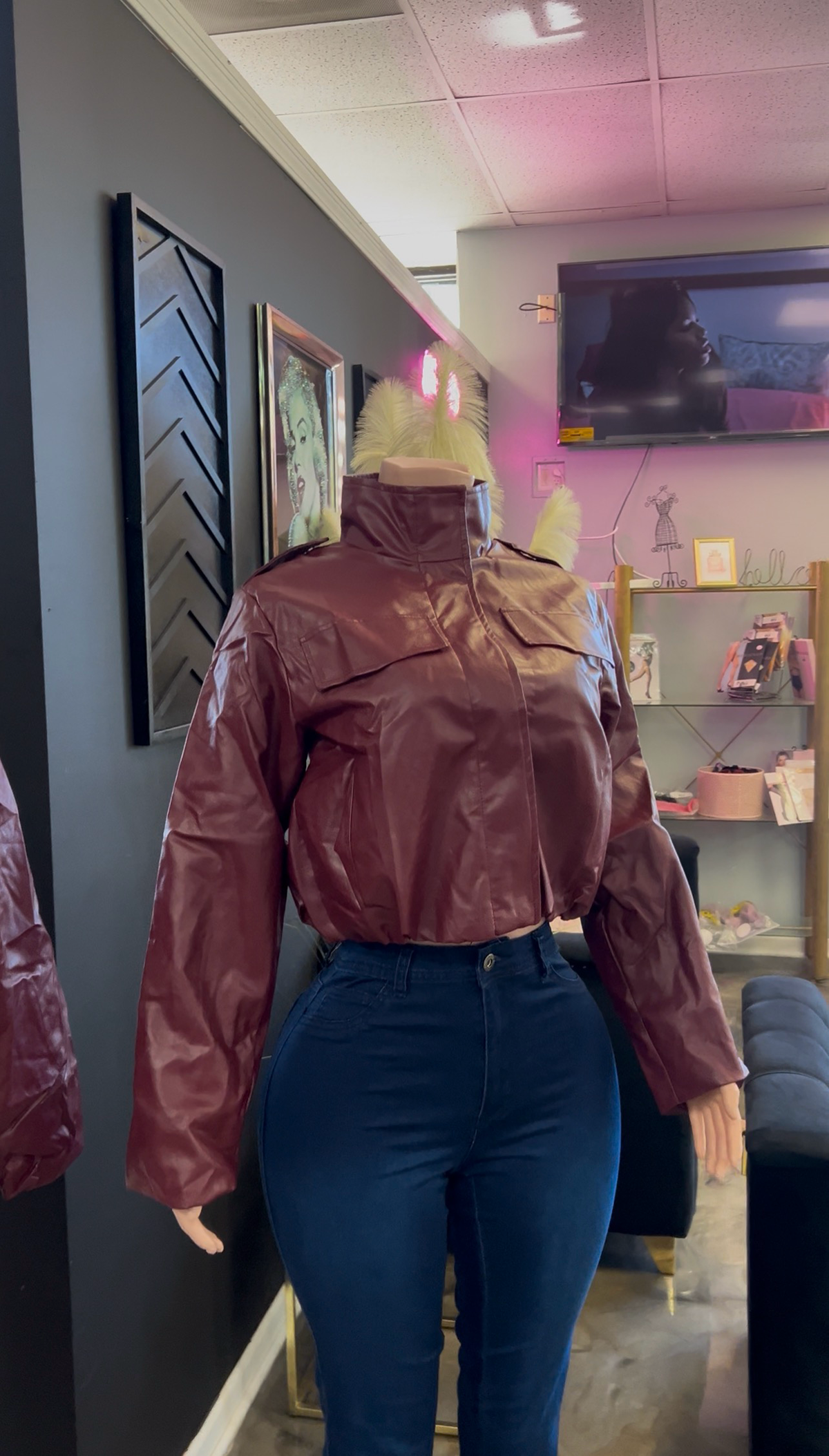 The Impact Leatherette Crop Jacket