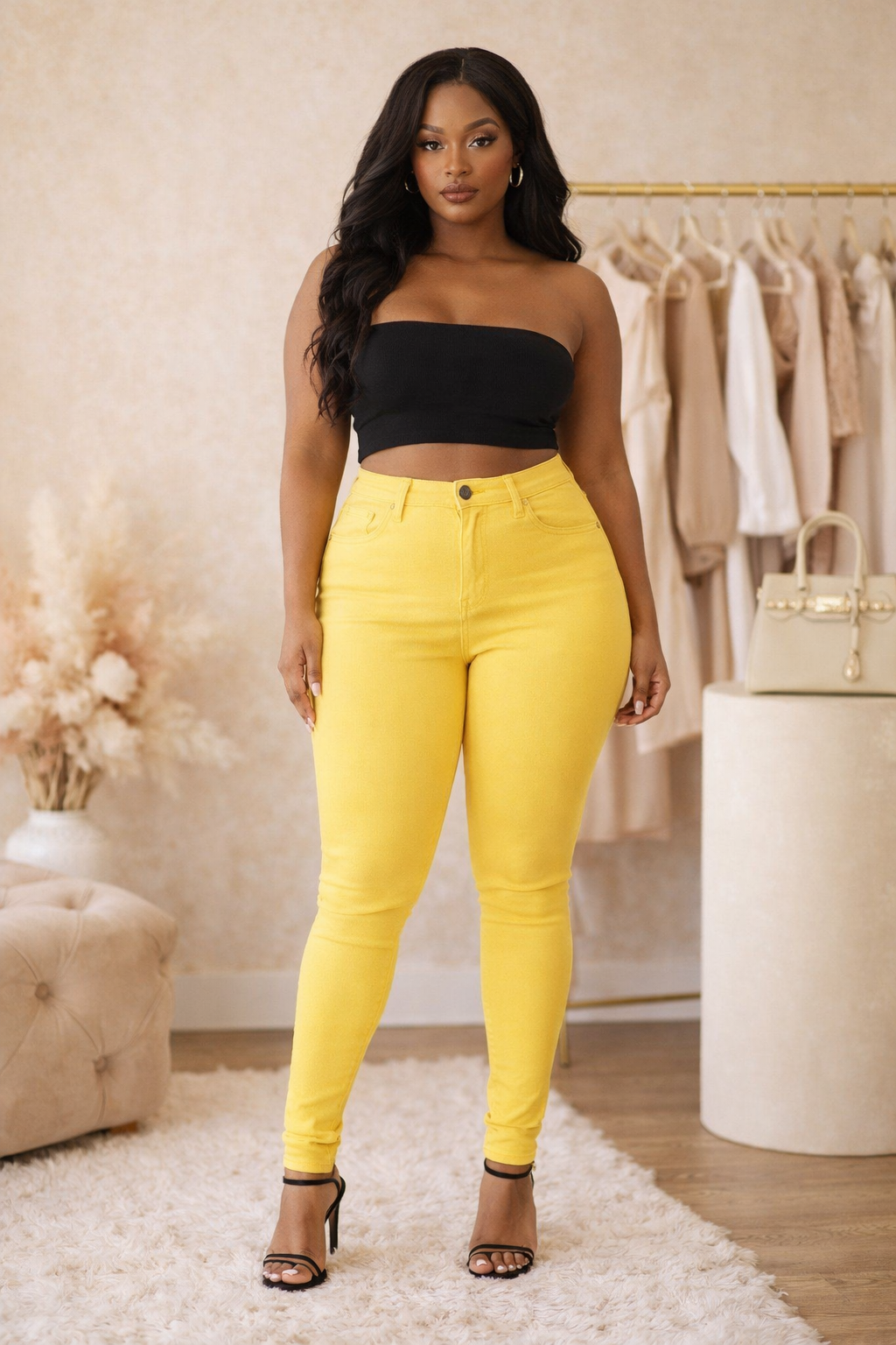 JLO JEANS Stretch Jeans Yellow