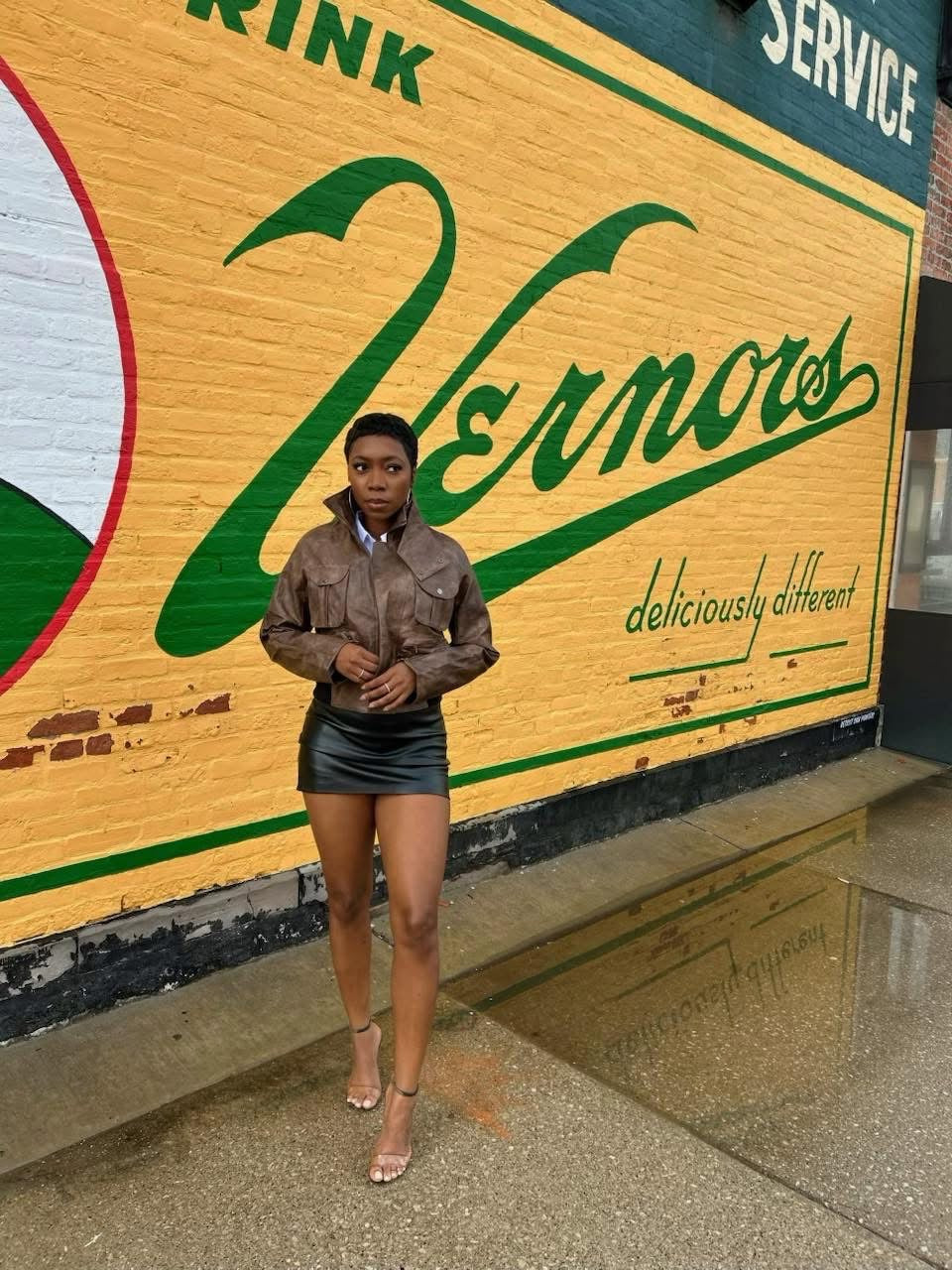 Dearra Leatherette Cargo Jacket