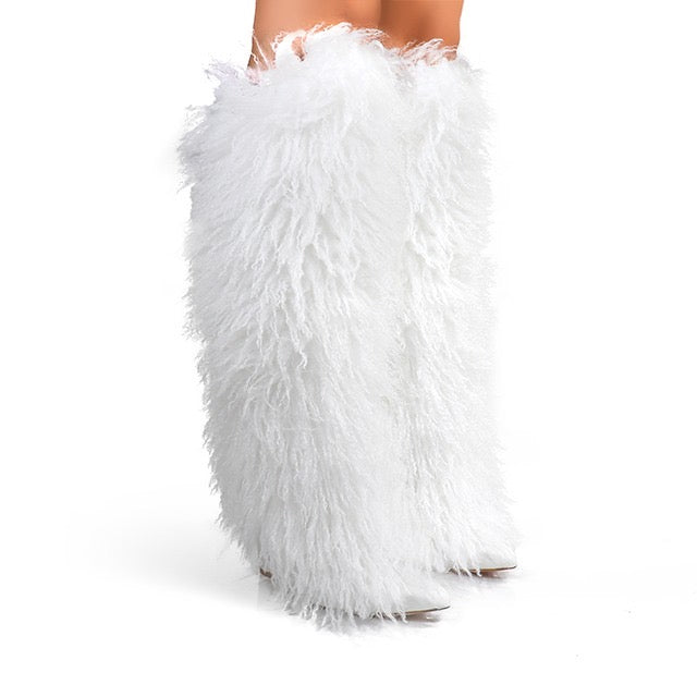 Glamazon Knee Chunky Heel Boot