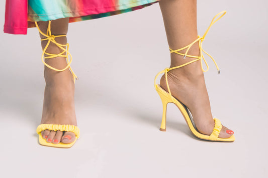 Adore You Summer Heel Yellow - A Diva's Everything Boutique - Shoes -