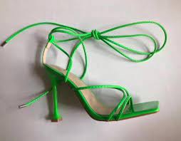 Nelly B Strappy Heel Green - A Diva's Everything Boutique - Shoes -