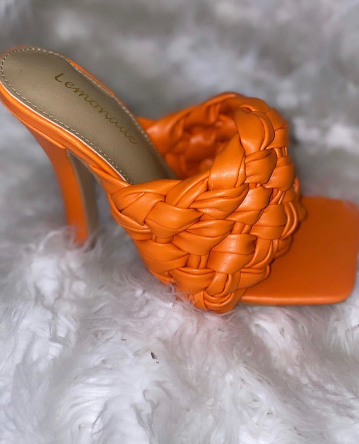 Litty Quilted Heel- ORANGE - A Diva's Everything Boutique -