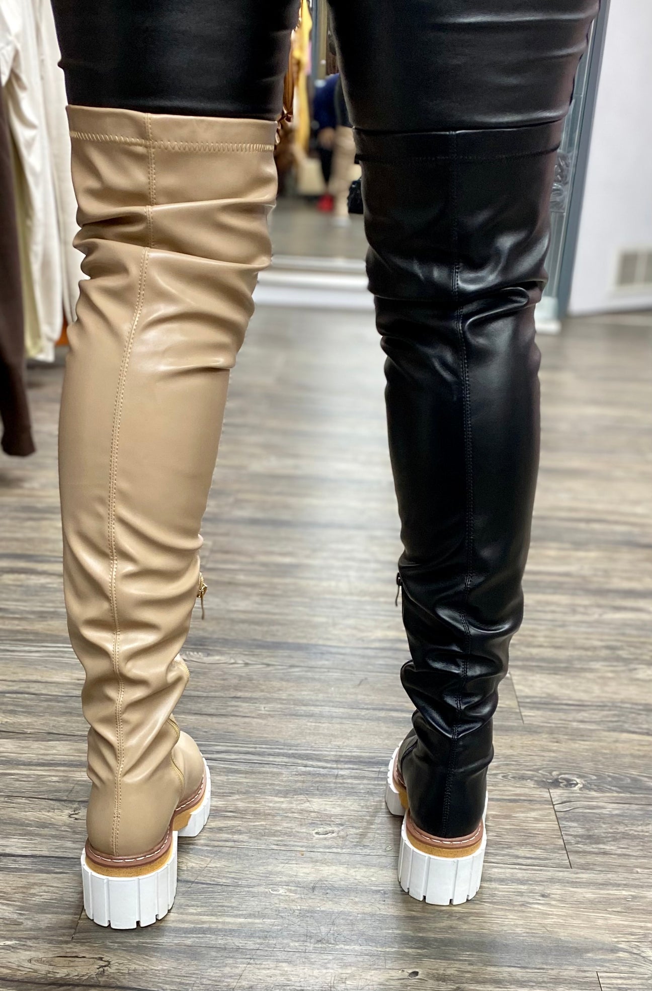 Mickey Thigh High Boot BLACK ONLY - A Diva's Everything Boutique - Shoes -