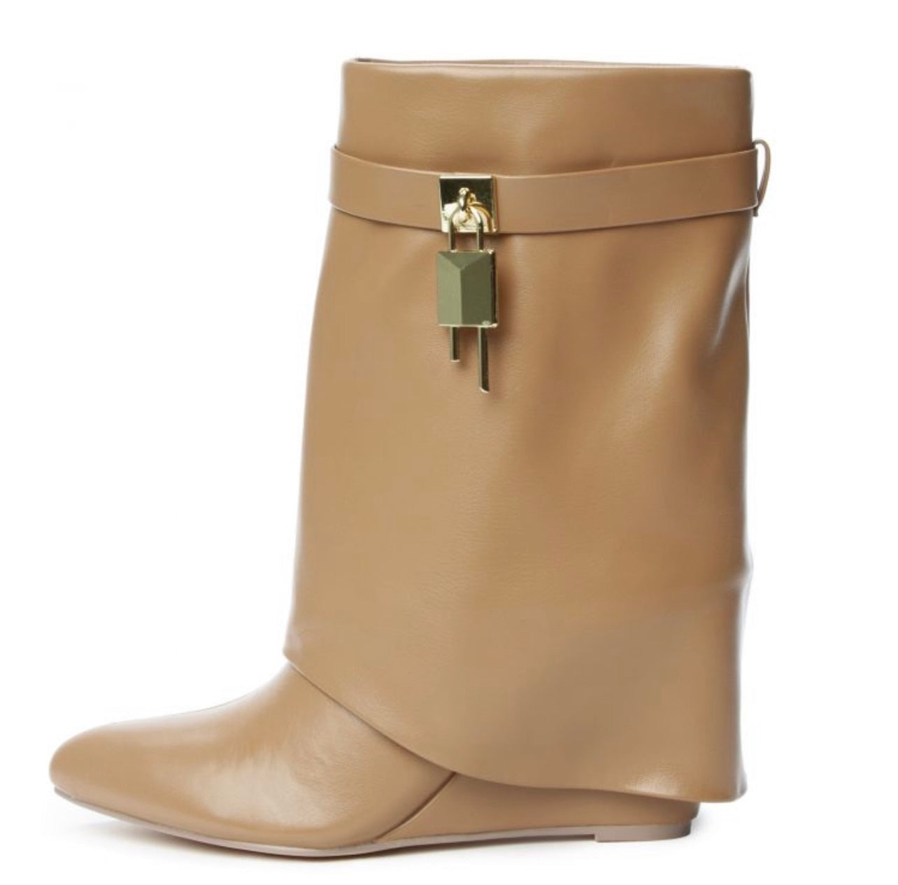 Luxuria 2.0 Short Flap Boot Nude - A Diva's Everything Boutique - Shoes -