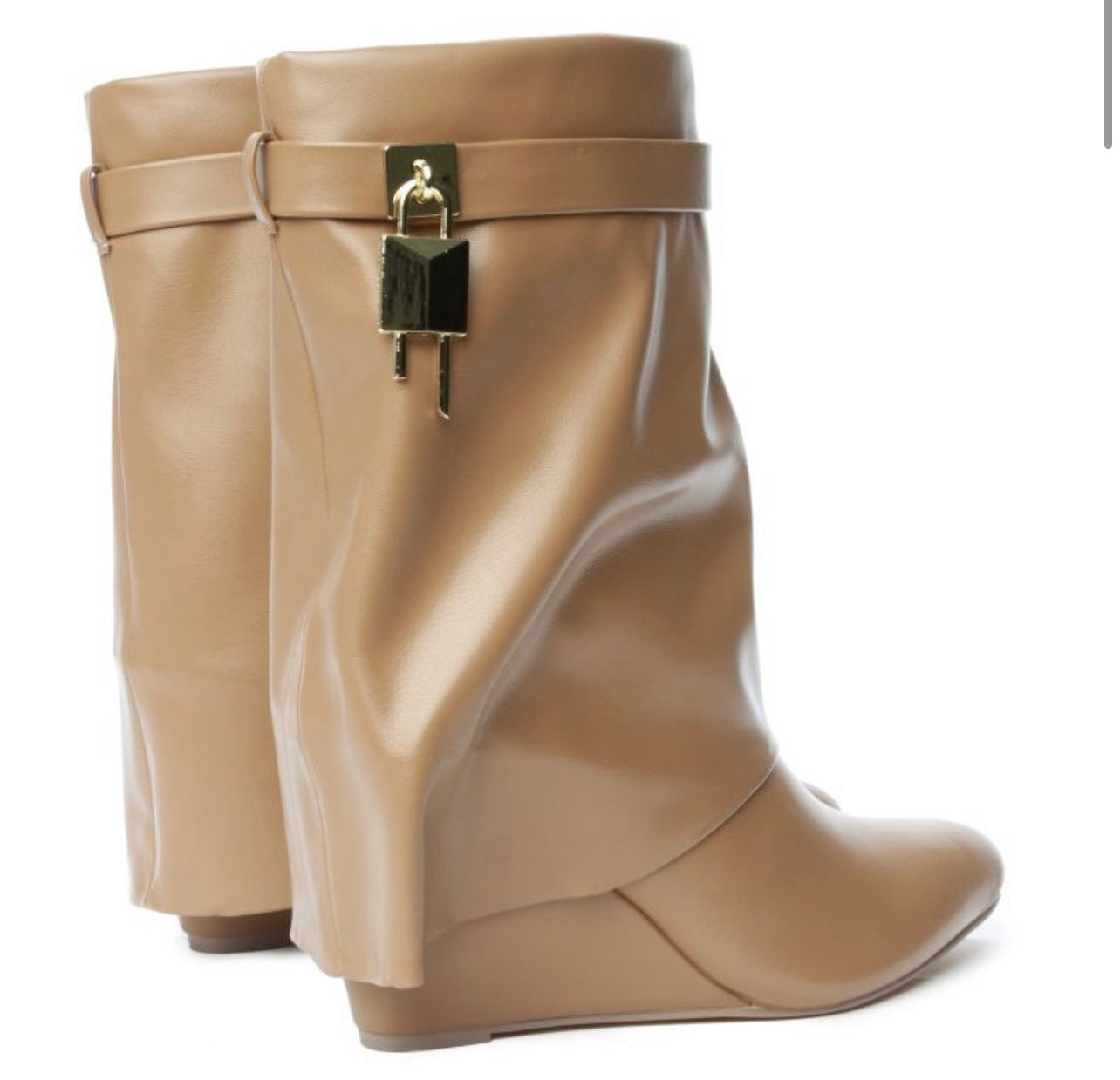 Luxuria 2.0 Short Flap Boot Nude - A Diva's Everything Boutique - Shoes -