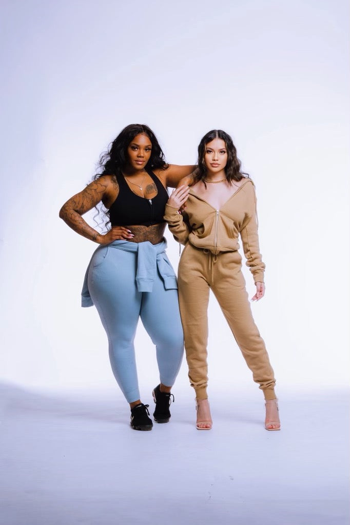 Pull-up jogger - A Diva's Everything Boutique - Outfit Sets -